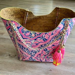 Lilly Pulitzer Reversible Cork Pool Tote